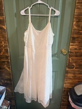 torrid White Lace Strap Dress
